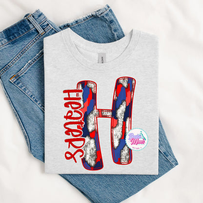 Heaters Letter Faux Glitter Ombré Tee/Sweatshirt