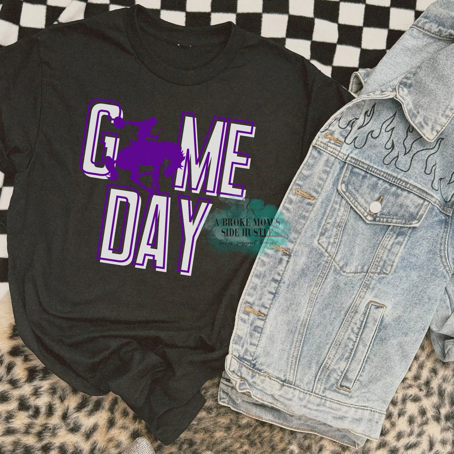 Game Day Purple Riders Logo Tee