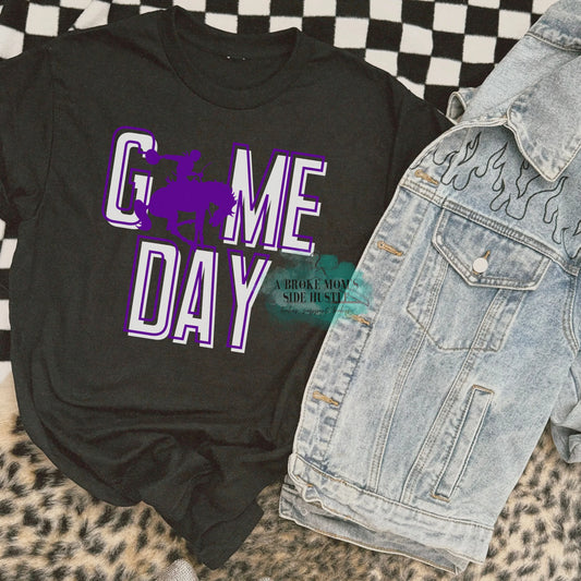 Game Day Purple Riders Logo Tee