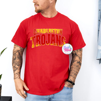Mens Charleston Trojans Homerun Tee/Sweatshirt