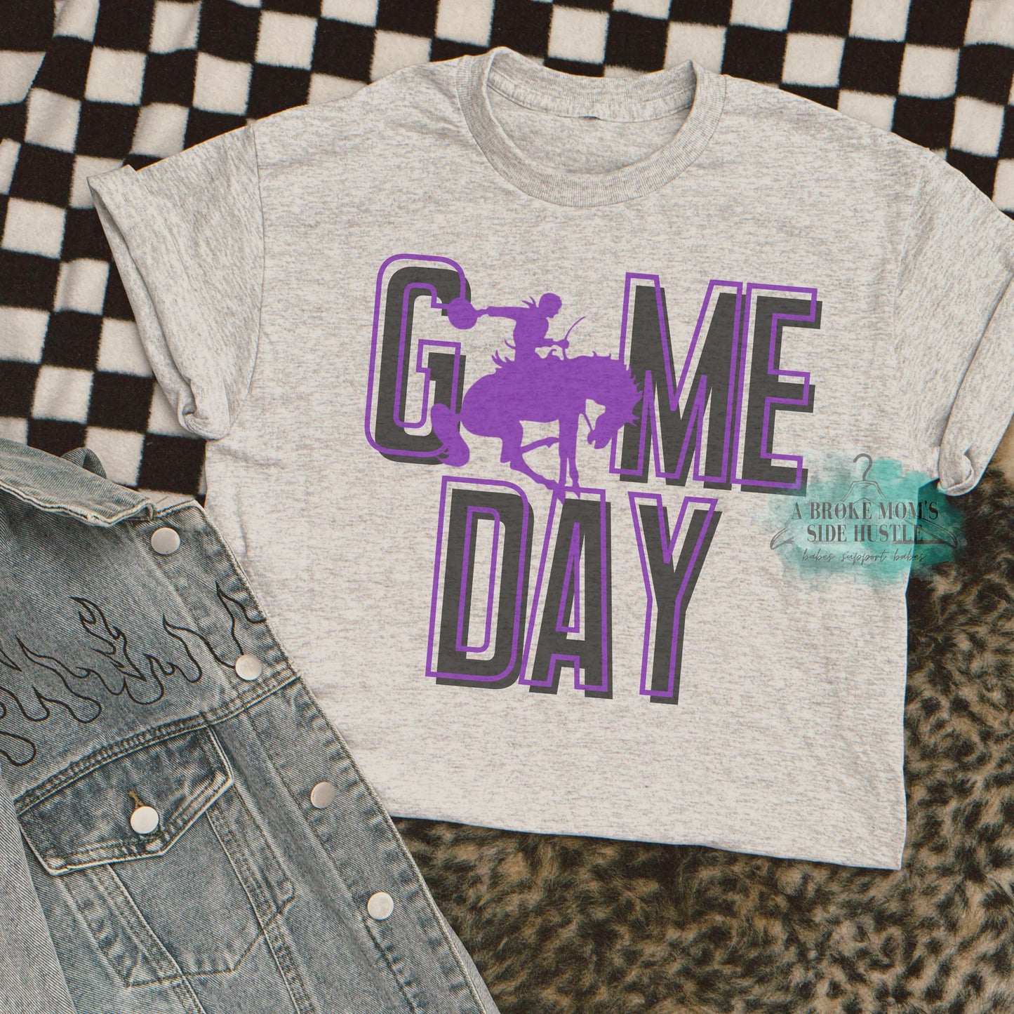 Game Day Purple Riders Logo Tee