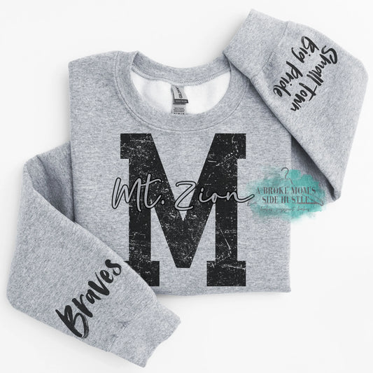 Braves Large Letter 2x Sleeve Sweatshirt