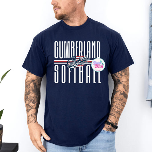 Mens Cumberland Vets Long Letters Tee/Sweatshirt