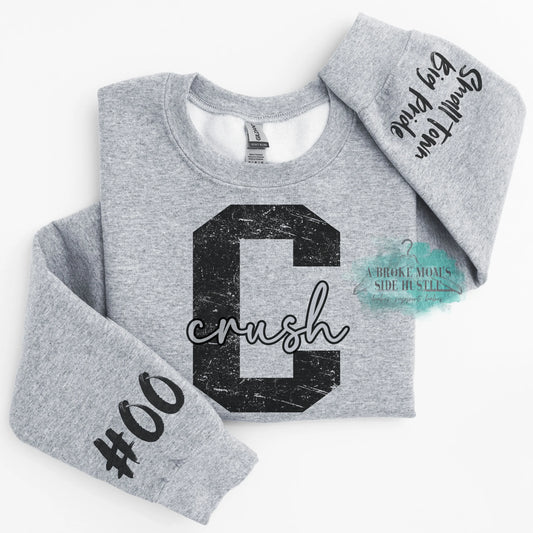 Dieterich Crush Large Letter 2x Sleeve Sweatshirt