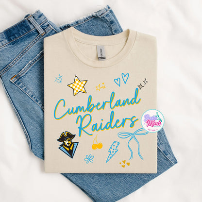 Cumberland Raiders So Many Doodles Tee