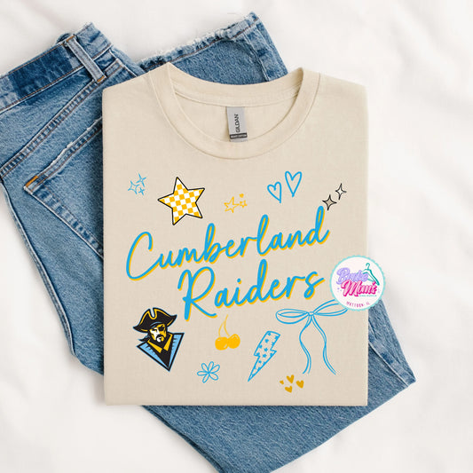 Cumberland Raiders So Many Doodles Tee