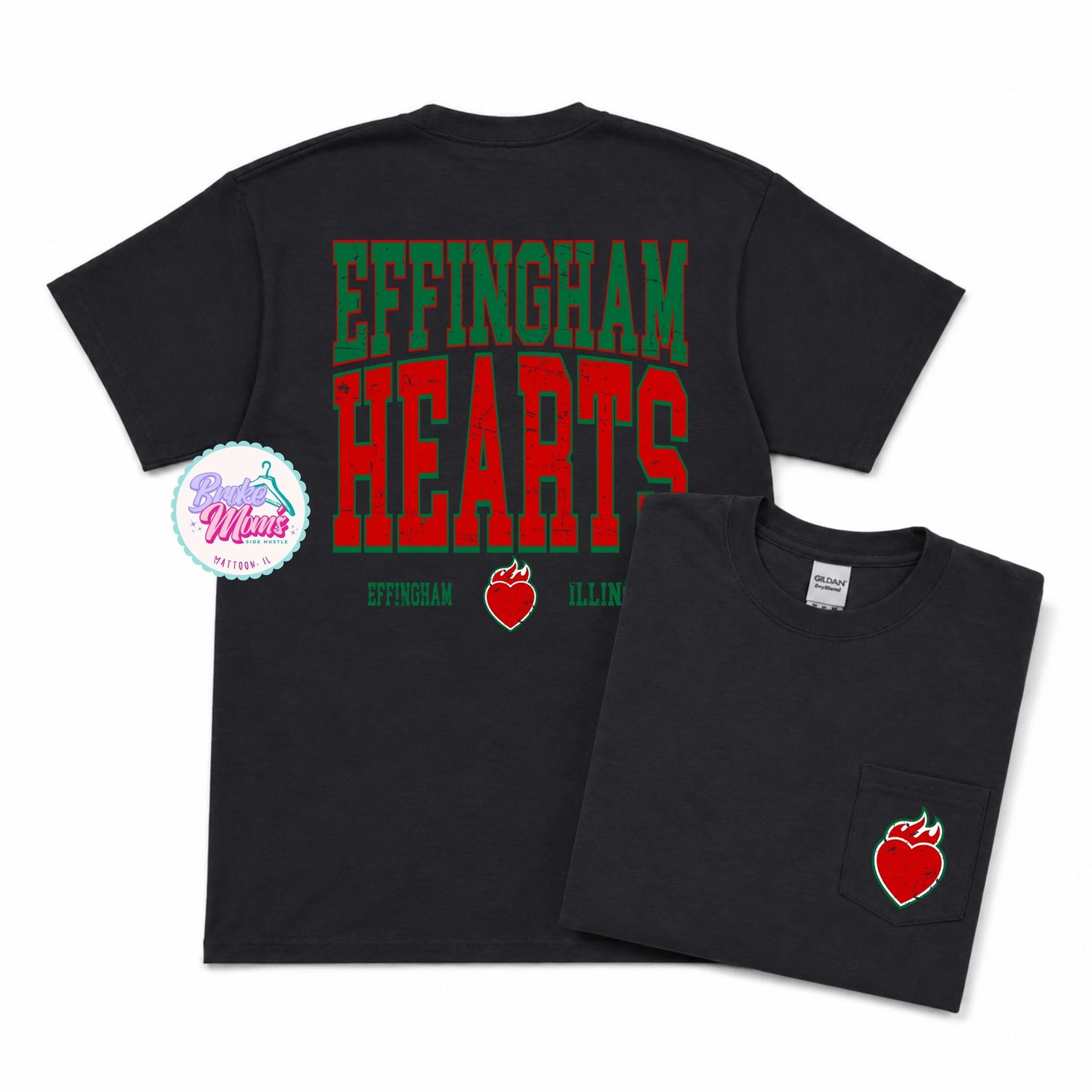 Home Team Pocket Tee | Effingham Hearts