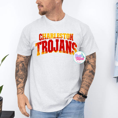 Mens Charleston Trojans Homerun Tee/Sweatshirt
