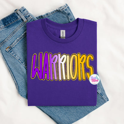 Ombre Glitter Casey-Westfield Warriors Tee