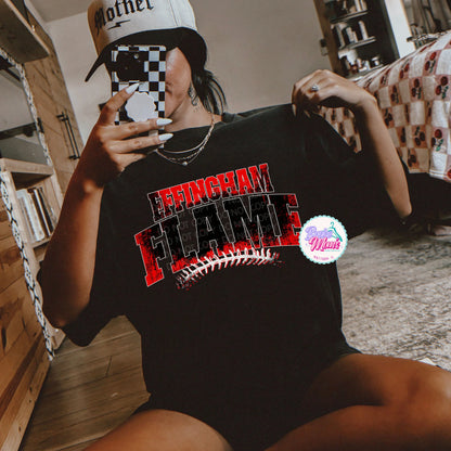 Effingham Flame Homerun Tee