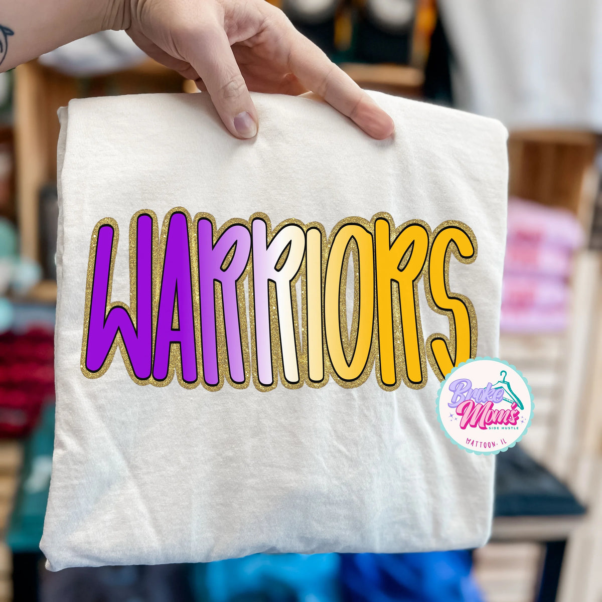 Ombre Glitter Casey-Westfield Warriors Tee