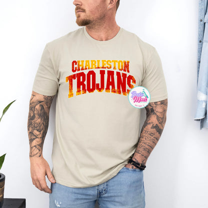 Mens Charleston Trojans Homerun Tee/Sweatshirt