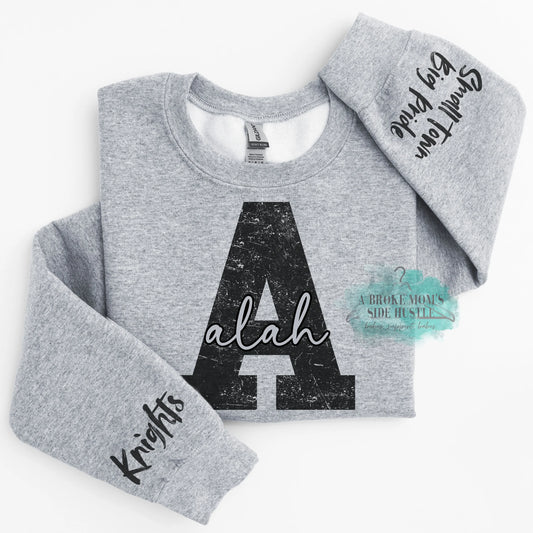 ALAH Knights Large Letter 2x Sleeve Sweatshirt